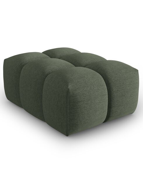 Pouf Lorella vert olive foncé - 85x60x40 cm