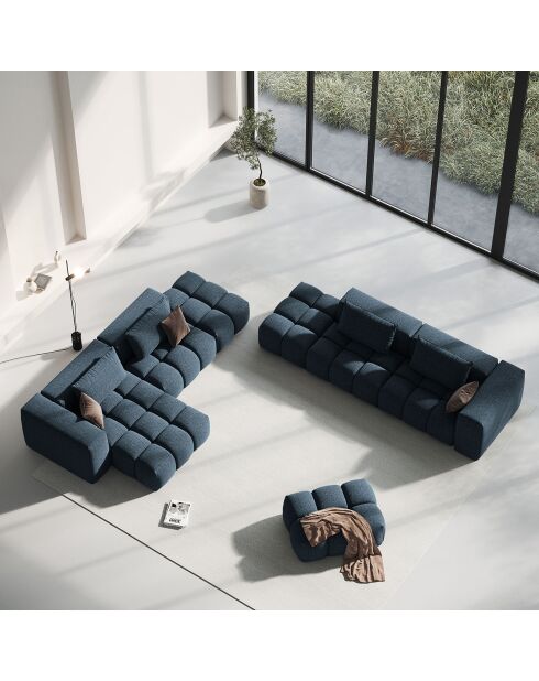 Pouf Lorella bleu foncé - 85x60x40 cm