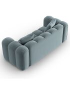 Canapé Velours Clotilde 2 Places bleu clair - 198x87x70 cm