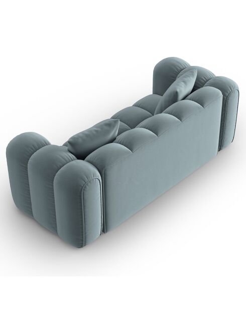 Canapé Velours Clotilde 2 Places bleu clair - 198x87x70 cm