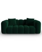 Canapé Velours Clotilde 2 Places vert bouteille - 198x87x70 cm