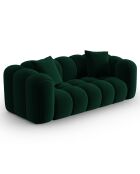 Canapé Velours Clotilde 2 Places vert bouteille - 198x87x70 cm