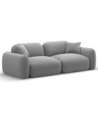 Canapé Modulaire Velours Lucien 3 Places gris clair - 230x90x70 cm