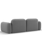 Canapé Modulaire Velours Lucien 3 Places gris clair - 230x90x70 cm