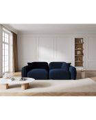 Canapé Modulaire Velours Lucien 3 Places bleu roi - 230x90x70 cm