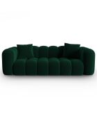 Canapé Velours Clotilde 3 Places vert bouteille - 242x94x70 cm