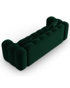 Canapé Velours Clotilde 3 Places vert bouteille - 242x94x70 cm
