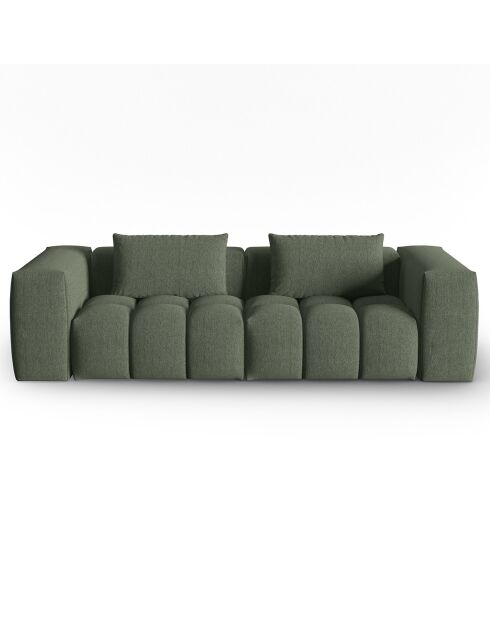 Canapé Modulaire Lorella 3 Places vert olive foncé - 230x85x70 cm