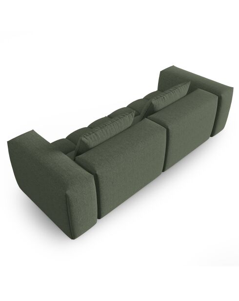 Canapé Modulaire Lorella 3 Places vert olive foncé - 230x85x70 cm