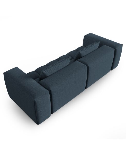 Canapé Modulaire Lorella 3 Places bleu foncé - 230x85x70 cm