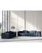 Canapé Modulaire Lorella 3 Places bleu foncé - 230x85x70 cm