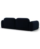 Canapé d'angle gauche Modulaire Velours Lucien 3 Places bleu roi - 230x165x70 cm