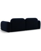 Canapé d'angle droit Modulaire Velours Lucien 3 Places bleu roi - 230x165x70 cm