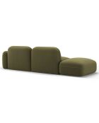 Canapé gauche modulable en velours Lucien 3 Places vert clair - 295x90x70 cm