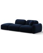 Canapé gauche modulable en velours Lucien 3 Places bleu roi - 295x90x70 cm