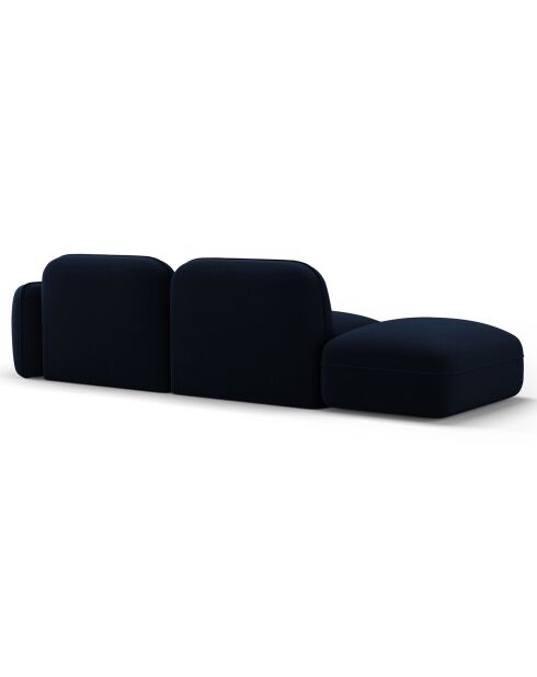 Canapé gauche modulable en velours Lucien 3 Places bleu roi - 295x90x70 cm