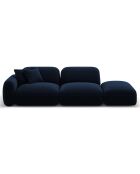Canapé droit modulable en velours Lucien 3 Places bleu roi - 295x90x70 cm