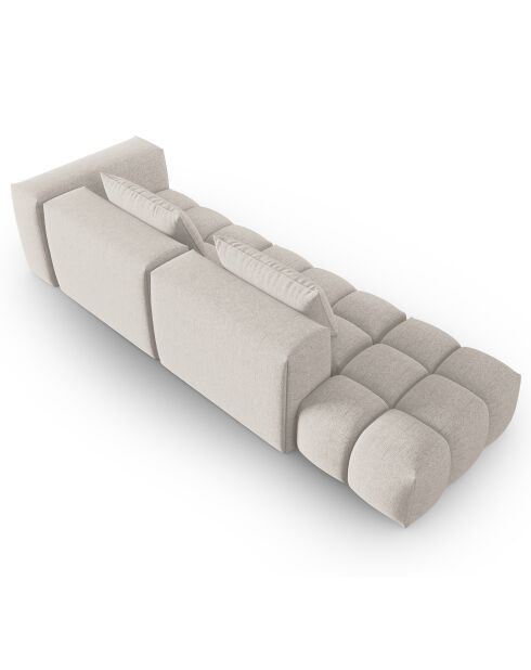 Canapé Modulable gauche Lorella 4 Places beige - 265x85x70 cm