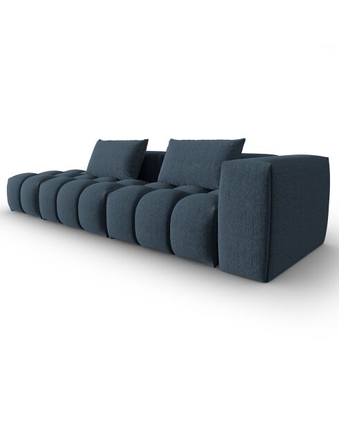 Canapé Modulable gauche Lorella 4 Places bleu foncé - 265x85x70 cm