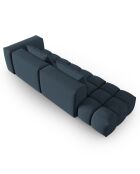 Canapé Modulable gauche Lorella 4 Places bleu foncé - 265x85x70 cm