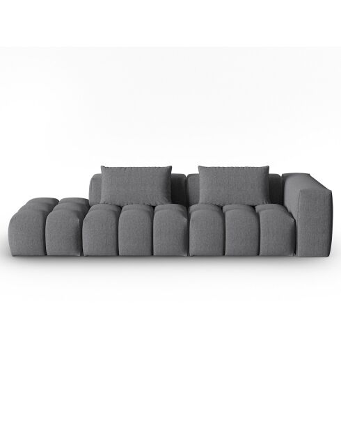 Canapé Modulable gauche Lorella 4 Places gris - 265x85x70 cm