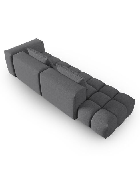 Canapé Modulable gauche Lorella 4 Places gris - 265x85x70 cm