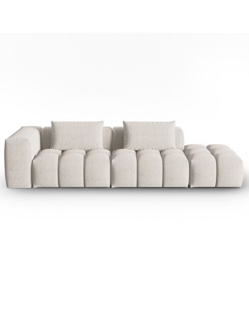 Canapé Modulable droit Lorella 4 Places beige - 265x85x70 cm