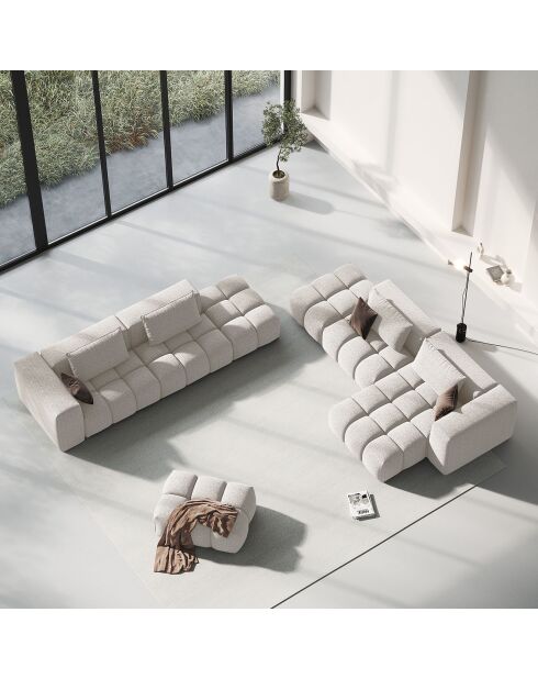 Canapé Modulable droit Lorella 4 Places beige - 265x85x70 cm