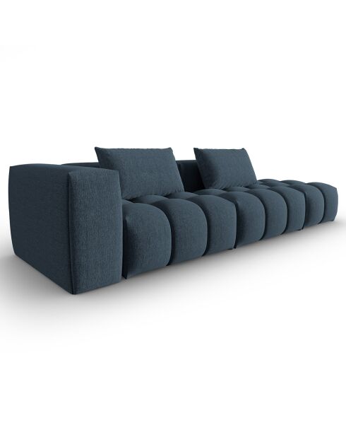 Canapé Modulable droit Lorella 4 Places bleu foncé - 265x85x70 cm
