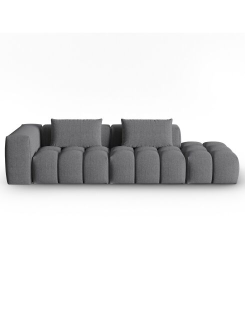 Canapé Modulable droit Lorella 4 Places gris - 265x85x70 cm