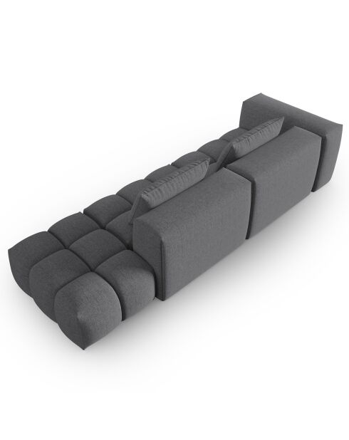 Canapé Modulable droit Lorella 4 Places gris - 265x85x70 cm