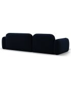 Canapé d'angle gauche Modulaire Velours Lucien 4 Places bleu roi - 275x165x70 cm