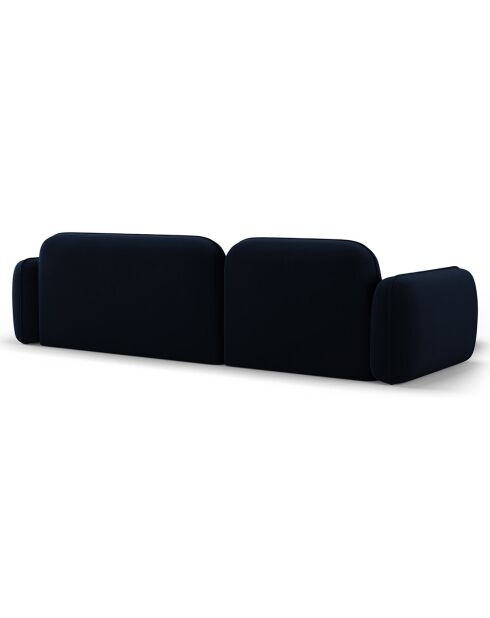 Canapé d'angle gauche Modulaire Velours Lucien 4 Places bleu roi - 275x165x70 cm