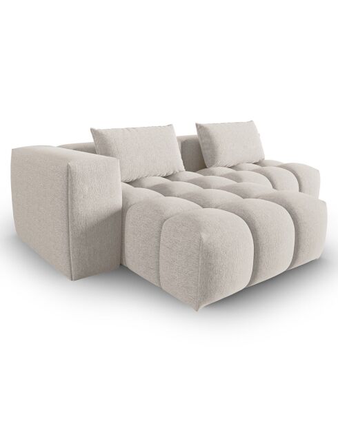 Canapé d'angle gauche Modulaire Lorella 3 Places beige - 205x145x70 cm
