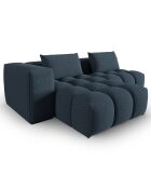 Canapé d'angle gauche Modulaire Lorella 3 Places bleu foncé - 205x145x70 cm