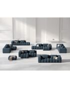 Canapé d'angle gauche Modulaire Lorella 3 Places bleu foncé - 205x145x70 cm
