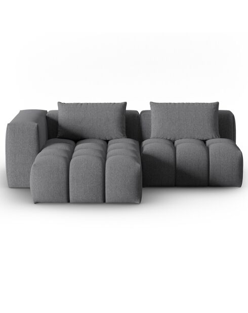 Canapé d'angle gauche Modulaire Lorella 3 Places gris - 205x145x70 cm