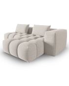 Canapé d'angle droit Modulaire Lorella 3 Places beige - 205x145x70 cm