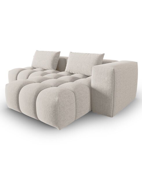 Canapé d'angle droit Modulaire Lorella 3 Places beige - 205x145x70 cm