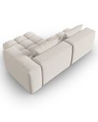 Canapé d'angle droit Modulaire Lorella 3 Places beige - 205x145x70 cm