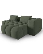 Canapé d'angle droit Modulaire Lorella 3 Places vert olive foncé - 205x145x70 cm