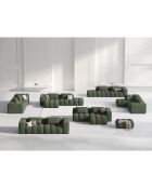 Canapé d'angle droit Modulaire Lorella 3 Places vert olive foncé - 205x145x70 cm