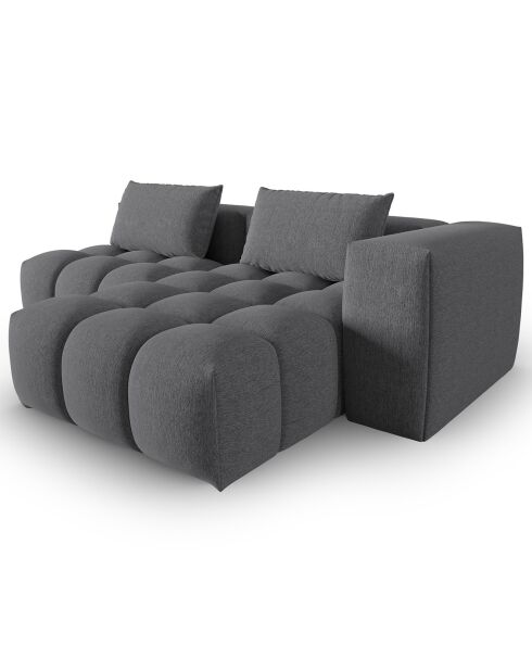 Canapé d'angle droit Modulaire Lorella 3 Places gris - 205x145x70 cm