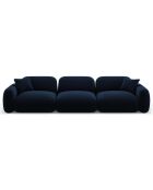 Canapé Modulaire Velours Lucien, 4 Places bleu roi - 320x90x70 cm
