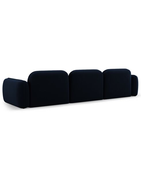 Canapé Modulaire Velours Lucien, 4 Places bleu roi - 320x90x70 cm