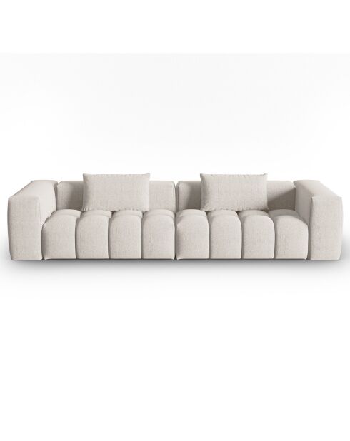 Canapé Modulaire Lorella 5 Places beige - 290x85x70 cm