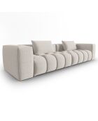 Canapé Modulaire Lorella 5 Places beige - 290x85x70 cm