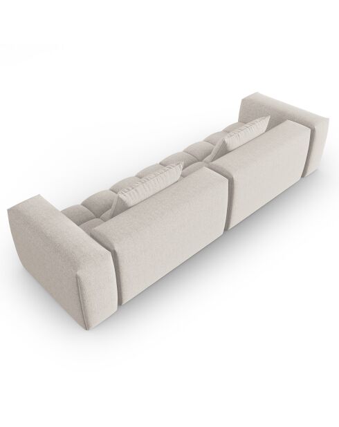 Canapé Modulaire Lorella 5 Places beige - 290x85x70 cm