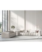 Canapé Modulaire Lorella 5 Places beige - 290x85x70 cm