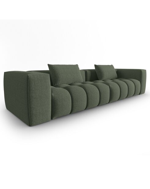 Canapé Modulaire Lorella 5 Places vert olive foncé - 290x85x70 cm